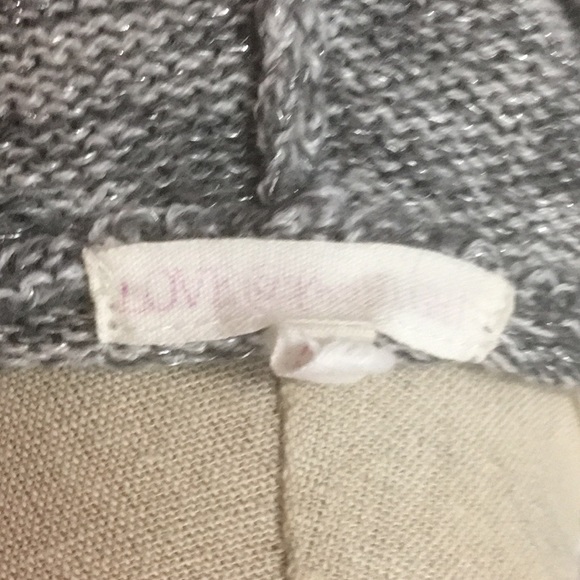 Cute sparkly gray sweater with laces on the bottom - Picture 3 of 3